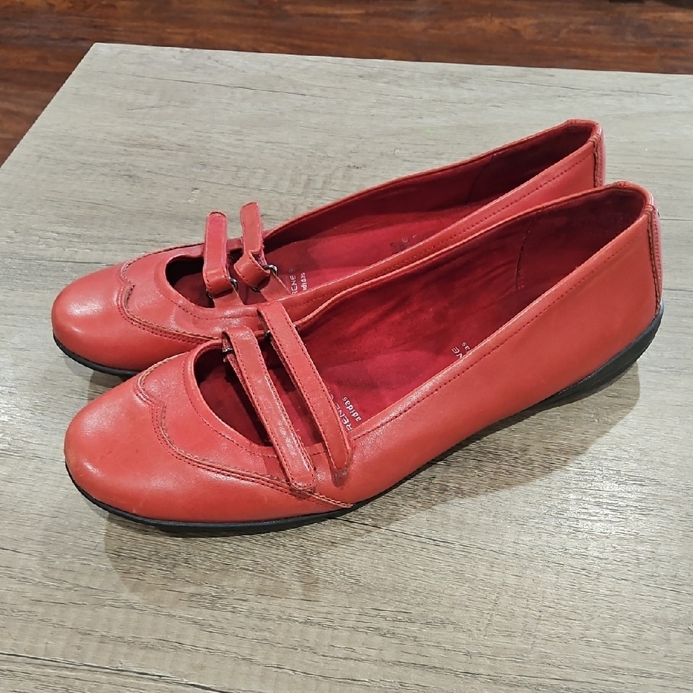 Rockport Laura Mary Jane Leather Flats size 8